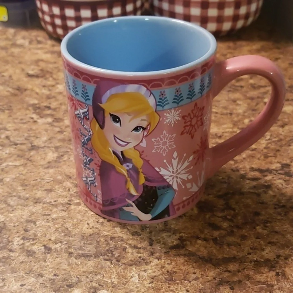 Disney FROZEN Large 14 oz. Pink‎ Anna Character Ceramic Coffee Mug